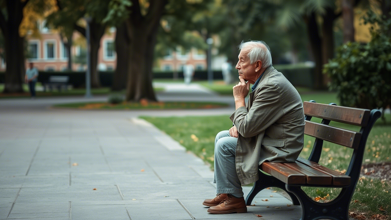 Ein älterer Mann spricht nicht mehr über Gefühle