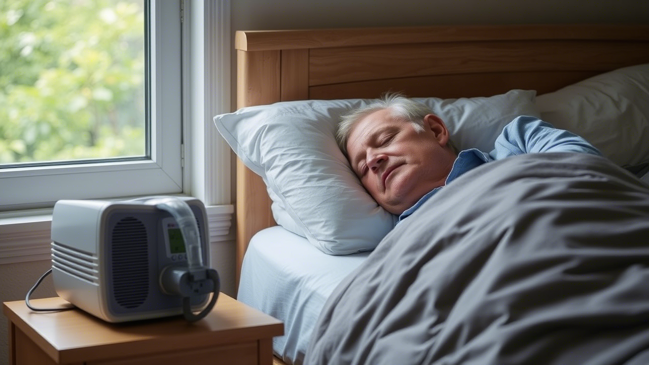 Fenster mit frischer Luftzufuhr im Schlafzimmer eines Seniors