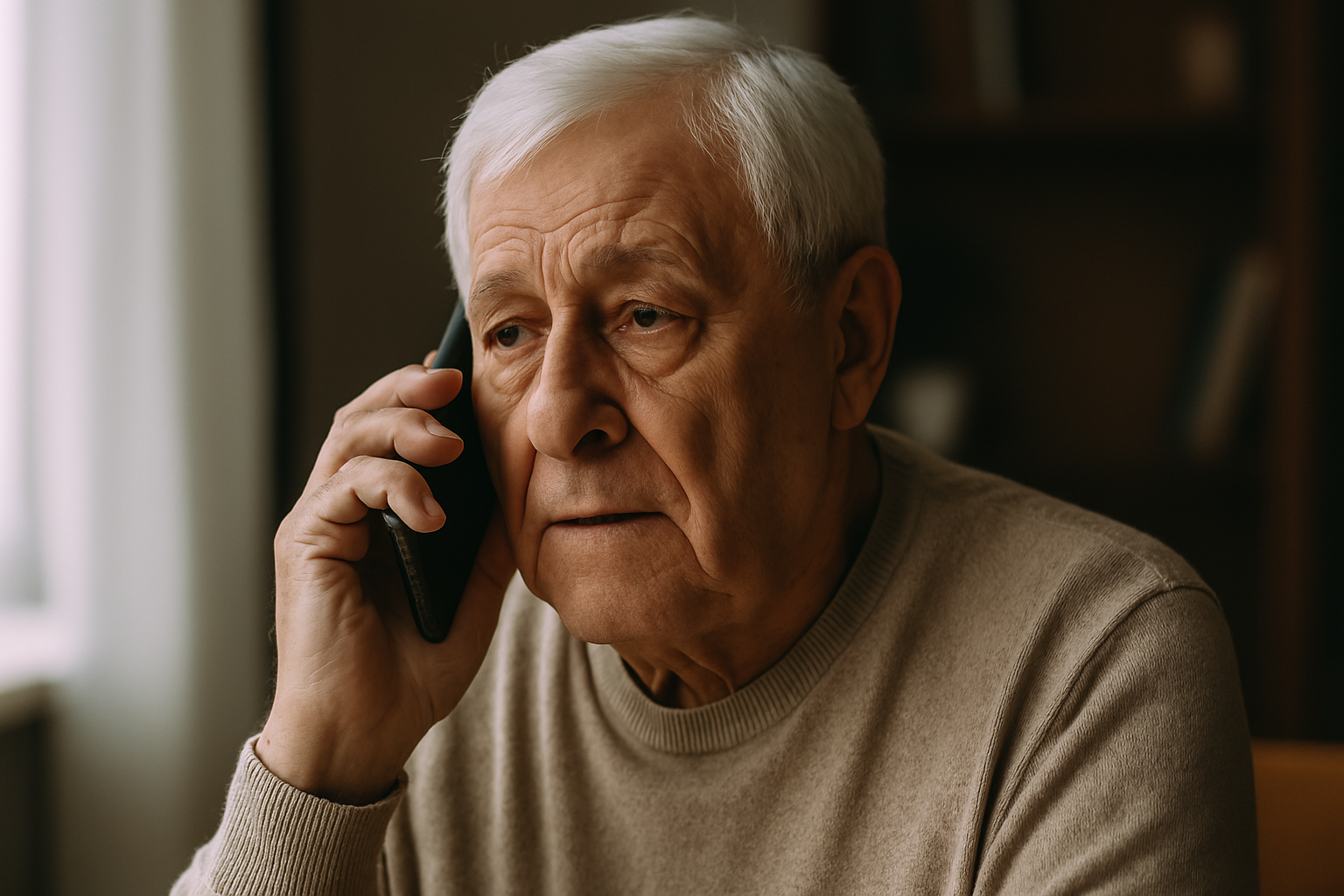 Senior telefoniert mit einer Vertrauensperson