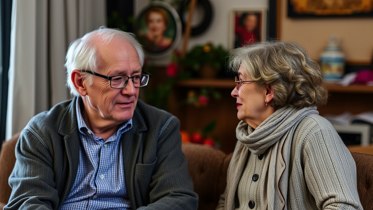 Seniorin erzählt, aber Partner hört nicht zu